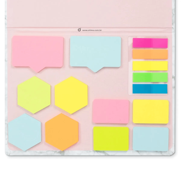 STICKY NOTES CONJUNTO OTIMA 10UNDS 21,6X15,7 CM PINK STONE M - Imagem 2