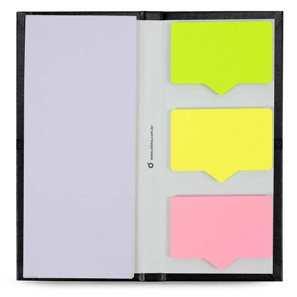 STICKY NOTES CONJUNTO OTIMA 4UNDS 8X17,2CM NOIR FLORES - Imagem 2