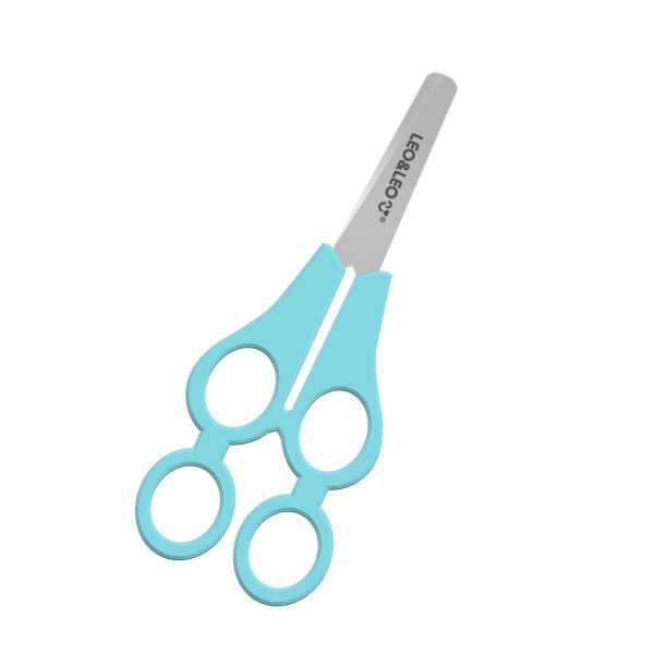 TESOURA ESCOLAR DUPLA LEO E LEO TANDEM COLOR JOY - Imagem 2