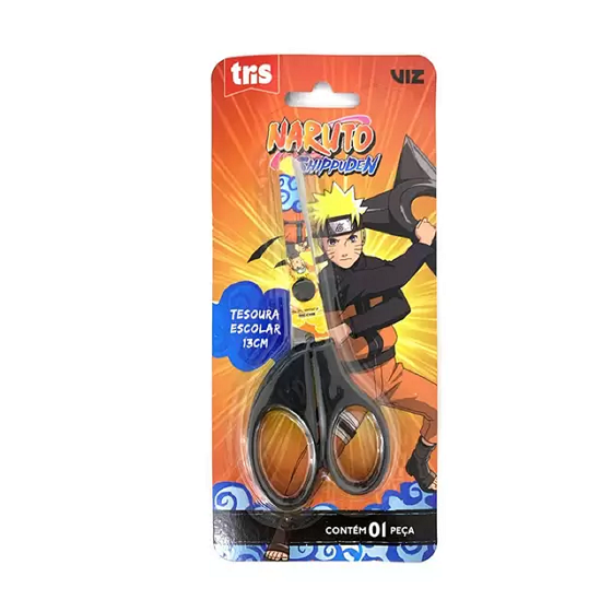 TESOURA ESCOLAR TRIS NARUTO 13CM