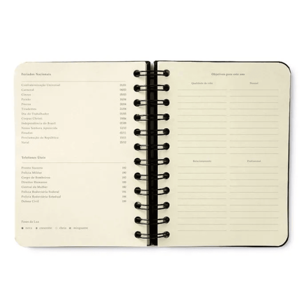 AGENDA PLANNER WIRE-O CICERO 11,5X16 BOSSA NOVA OFF WHITE - Imagem 5