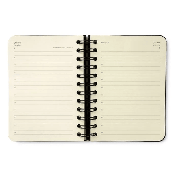 AGENDA PLANNER WIRE-O CICERO 11,5X16 CLASSICA DIARIA VERDE - Imagem 6