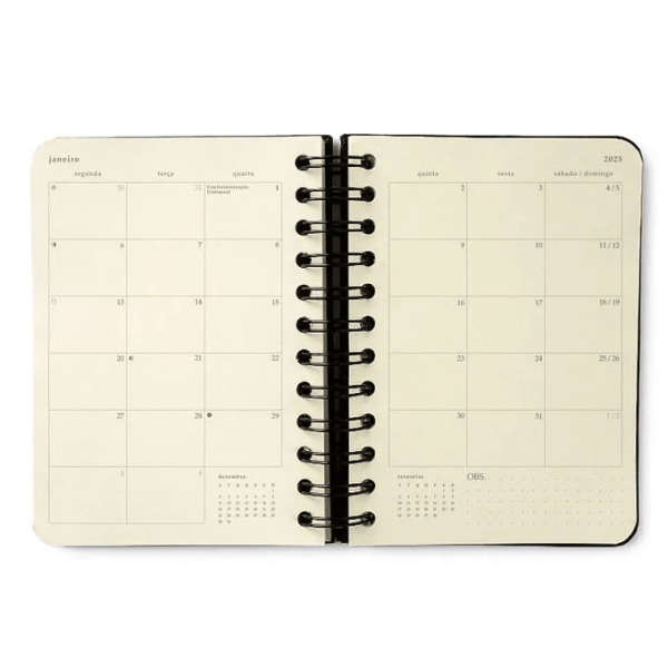 AGENDA PLANNER WIRE-O CICERO 11,5X16 CLASSICA DIARIA VERDE - Imagem 7