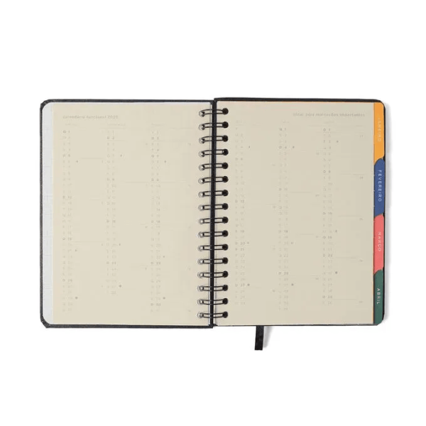 AGENDA PLANNER WIRE-O CICERO A5 BOSSA NOVA PONTOS OFF WHITE - Imagem 5