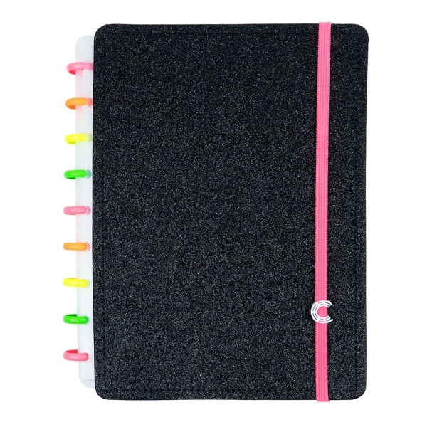 CADERNO INTELIGENTE LETS GLITTER NEON BLACK - Imagem 8