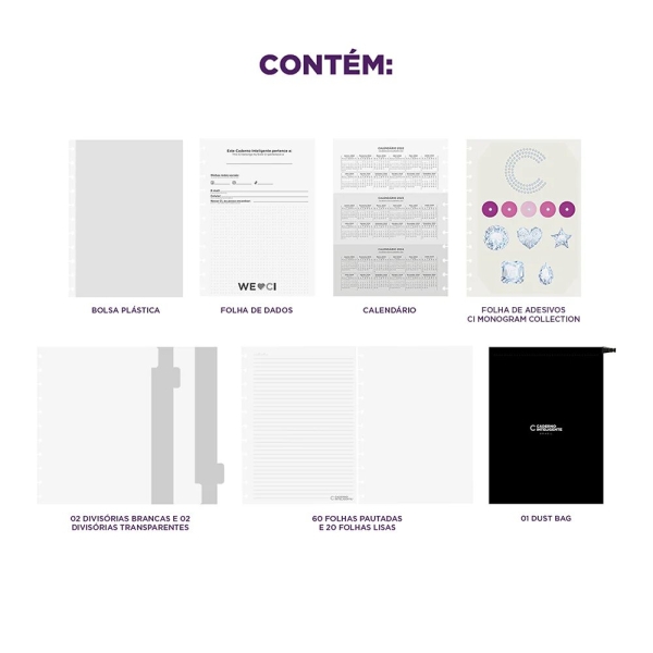 CADERNO INTELIGENTE MEDIO SWAROVISK MONOGRAM BLACK - Imagem 5