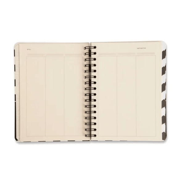 PLANNER PERMAN WIRE-O CICERO CLASSICA SEMANAL A5 PRETO - Imagem 9