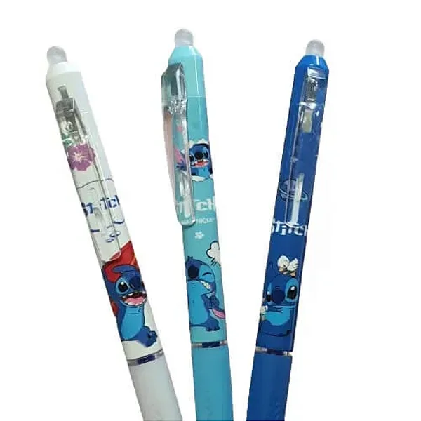 CANETA APAGAVEL RETRATIL JKS STITCH SORTIDO
