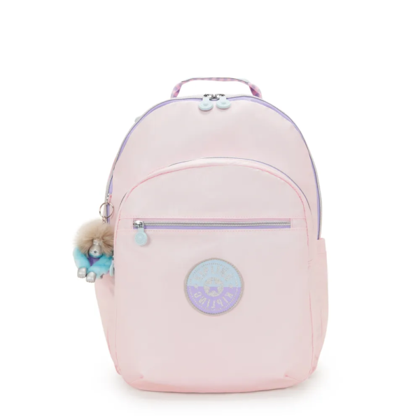 MOCHILA ESCOLA SEOUL KIPLING SEA PINK