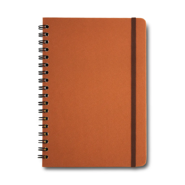 CADERNO ESPIRAL CLASSICA PAUTADO 17X24 CICERO CARAMELO 1 MAT