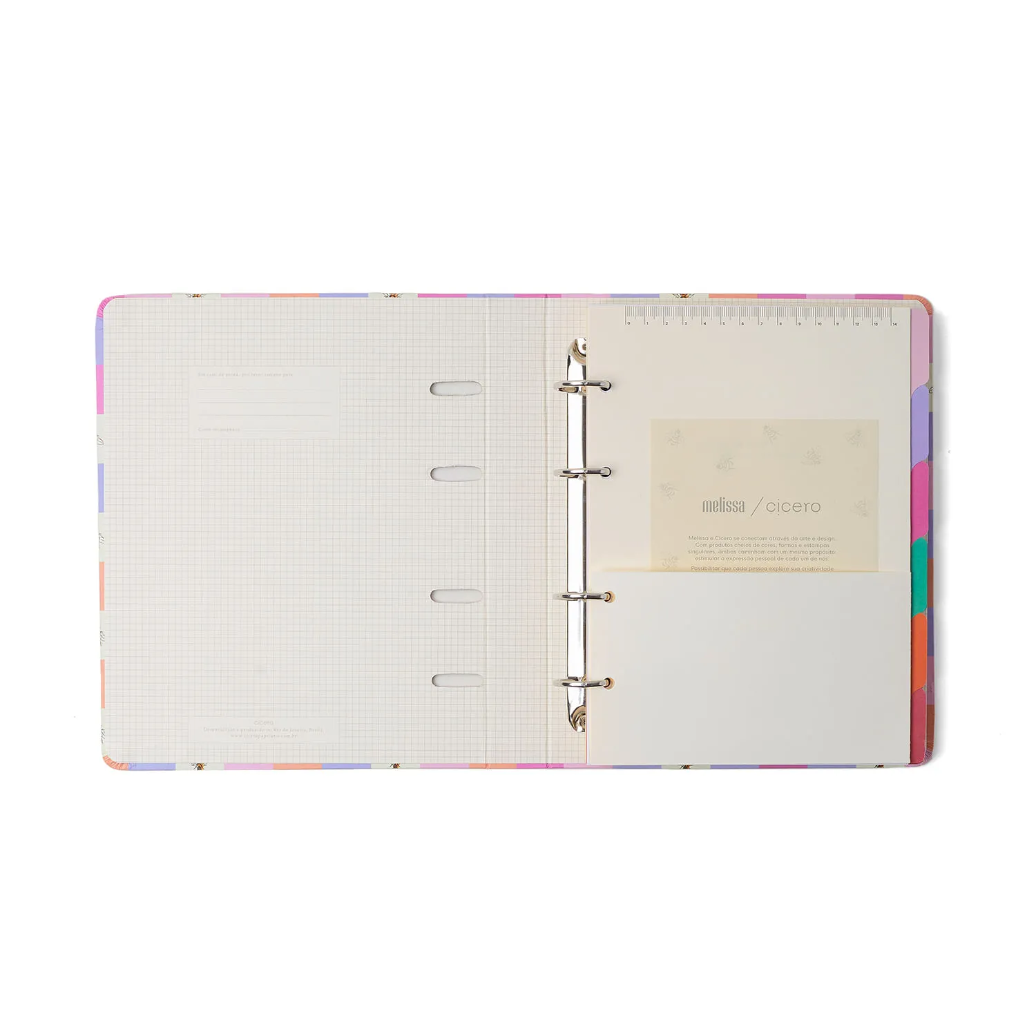 CADERNO CRIATIVO ARGOLADO CICERO MELISSA PAUTADO 17X24 PINK - Imagem 2