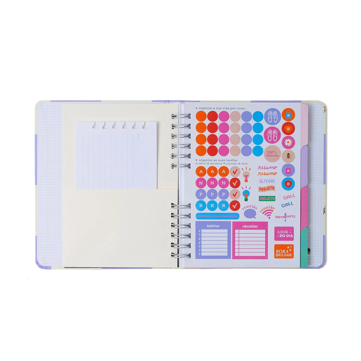 CADERNO ORGANIZADOR PAUTADO PONTADO A5 CICERO MELISSA PINK B - Imagem 5