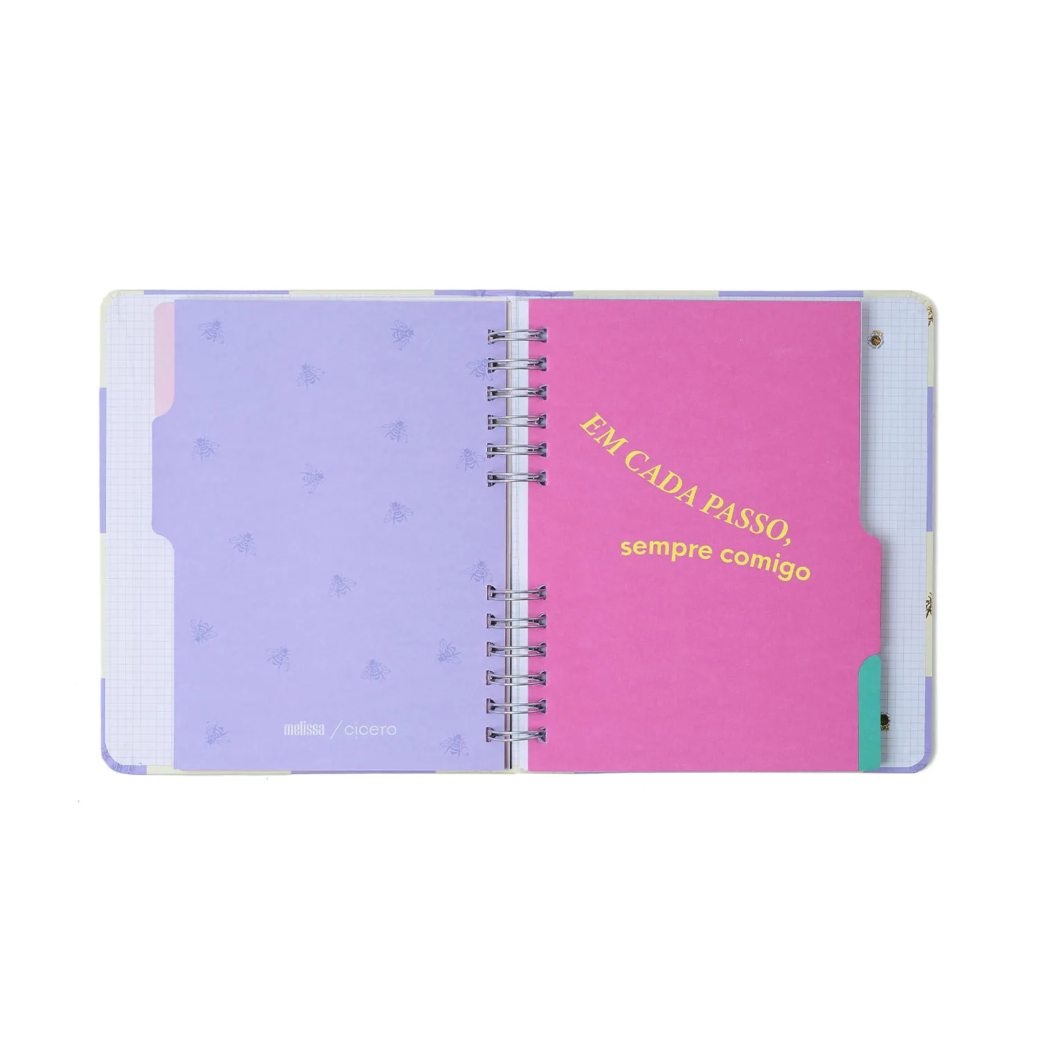 CADERNO ORGANIZADOR PAUTADO PONTADO A5 CICERO MELISSA PINK B - Imagem 6