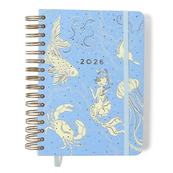 AGENDA PLANNER WIRE-O 2026 CICERO ORIGENS DIARIA A5 AQUA